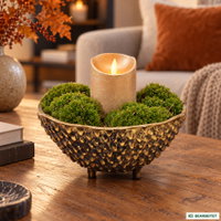 LED Echtwachskerze 'Magic Flame', gold, Ø 7,5 x H 15 cm LED Echtwachskerze 'Magic Flame', gold, Ø 7,5 x H 15 cm