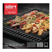 Weber Plancha Grillplatte, schwarz, Gusseisen, ca. 3 x 41 x 40 cm