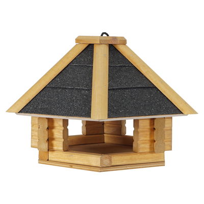 Vogelhaus mit Bitumendach, natur, Kiefernholz, Ø 41 x H 24 cm Vogelhaus mit Bitumendach, natur, Kiefernholz, Ø 41 x H 24 cm