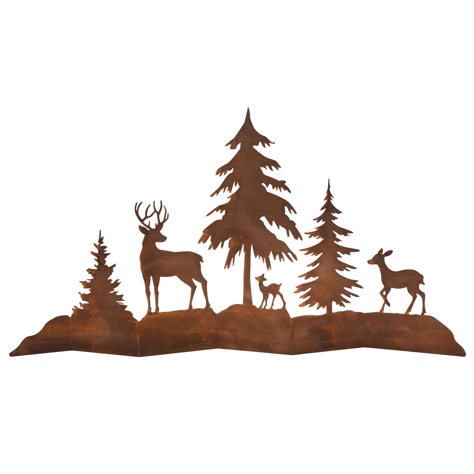 Waldlandschaft '600', aus Metall, rostfarben, B60 x H31 cm Waldlandschaft '600', aus Metall, rostfarben, B60 x H31 cm