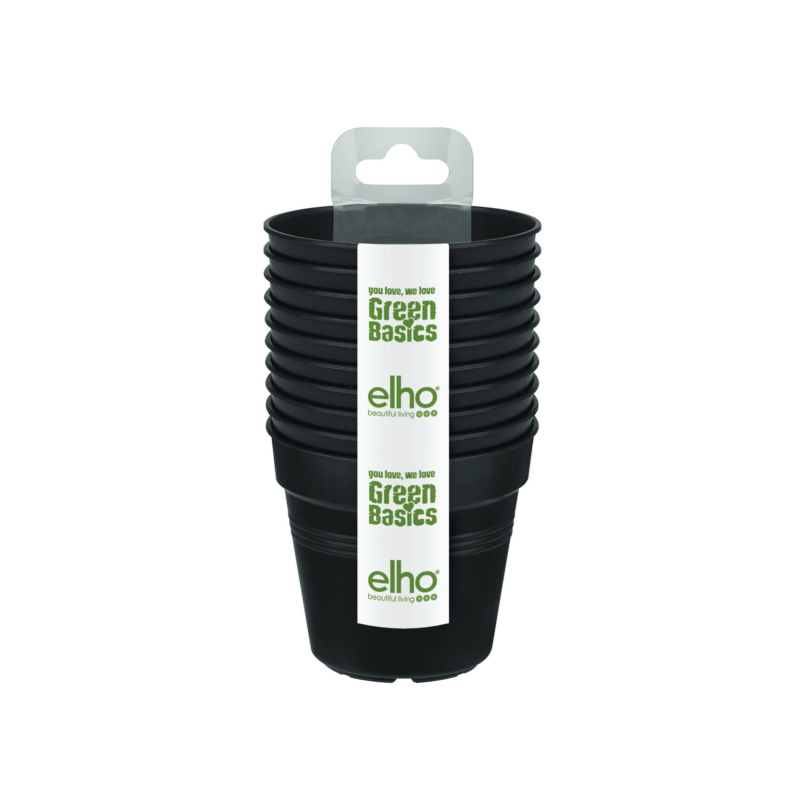 Elho Anzuchttopf Starter-Set 10 Stück, living black, Ø ca. 7,5 x H 13,4 cm