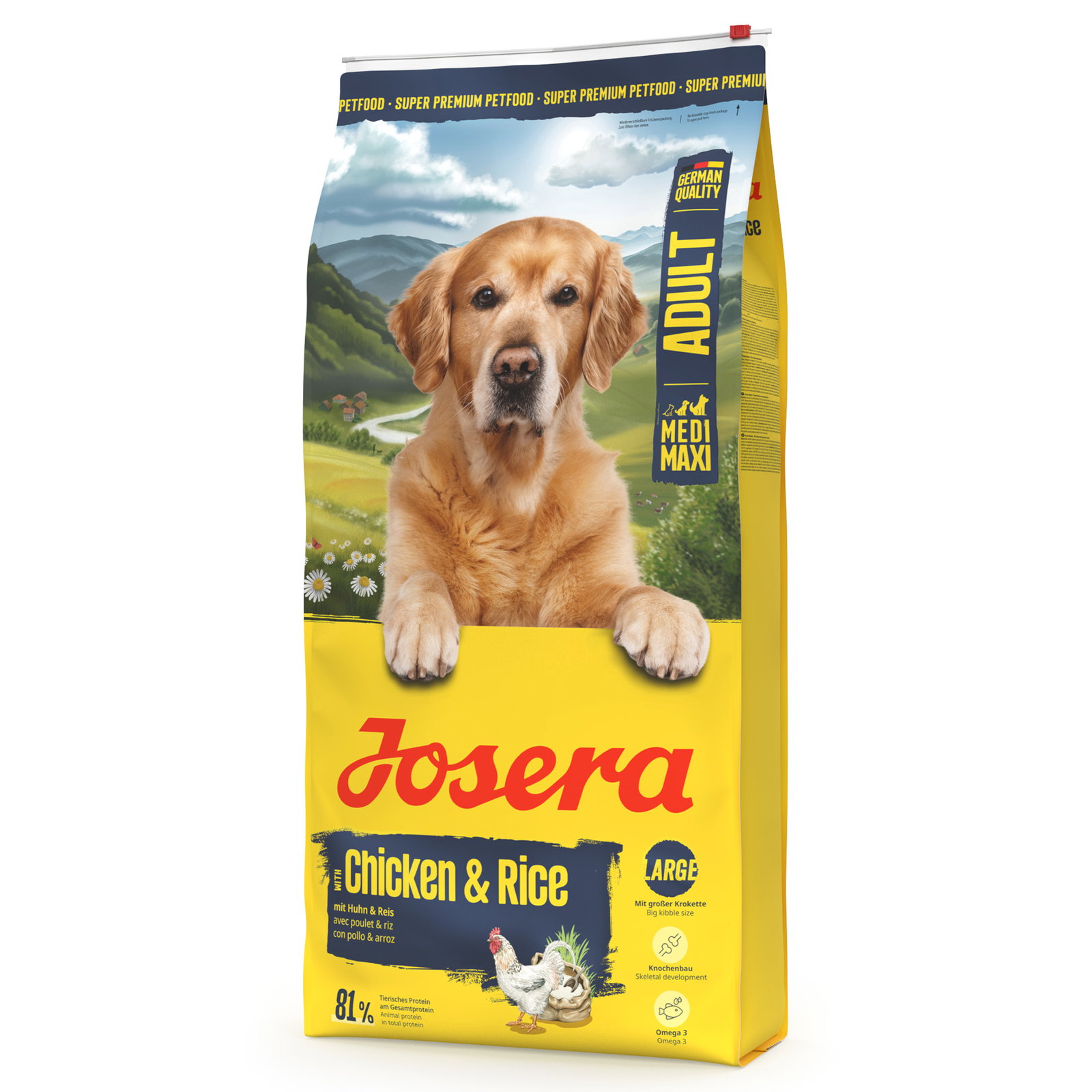 Josera Hundefutter Adult mit Huhn & Reis, 12,5 kg Josera Hundefutter Adult mit Huhn & Reis, 12,5 kg
