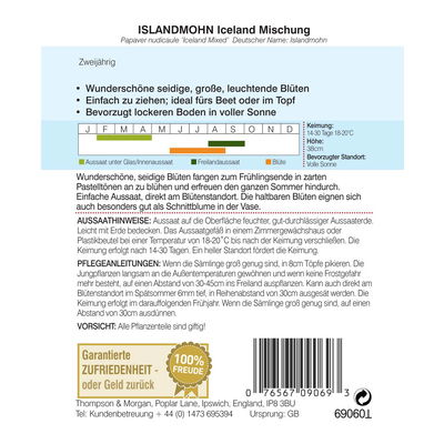 Thompson & Morgan Blumensamen Islandmohn 