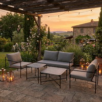 Loungegruppe 'Sofia II', 5tlg., schwarz