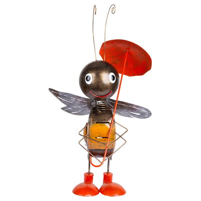 Biene mit Regenschirm, Metall, 71 x 35 x 43 cm