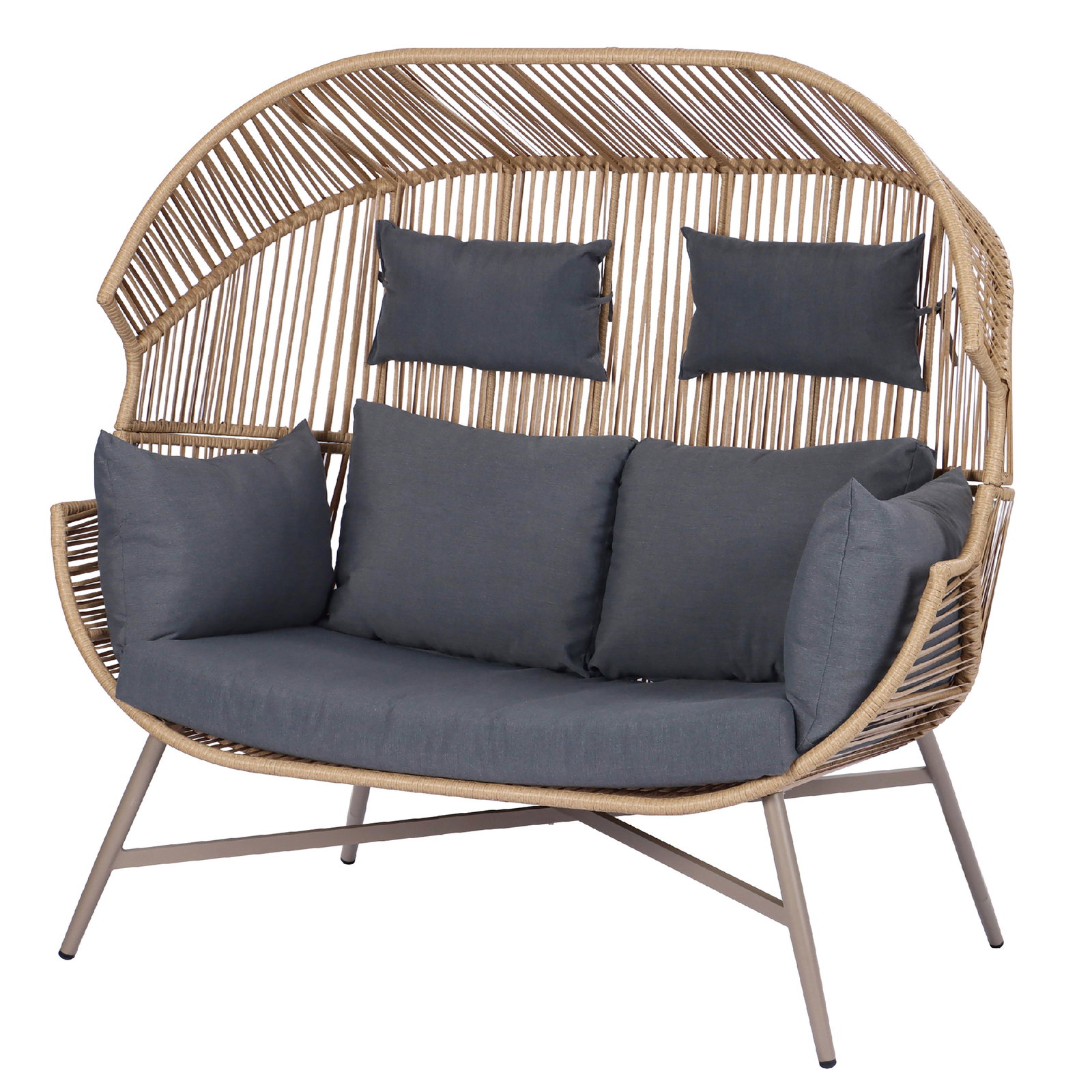 Geflechtsessel 'Deluxe' inkl. Auflagen, 2 Sitzer