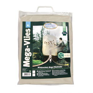 Winterschutz Mega-Vlieshaube 'Vögel', beige-braun, ca. 180 x 120 cm