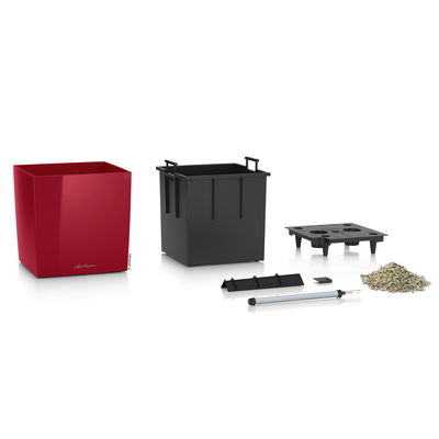 Lechuza 'Cube 50', scarlet-rot, ca. 49 x 49 x H 49,5 cm