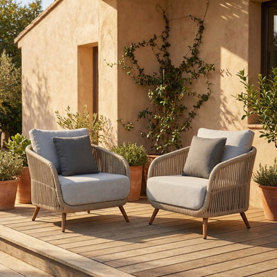 Kölle Loungesessel 'Cafune' inkl. Auflagen, grau/beige