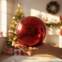 Christbaumkugel, ochsenblut, Kunststoff, Ø 14 cm Christbaumkugel, ochsenblut, Kunststoff, Ø 14 cm