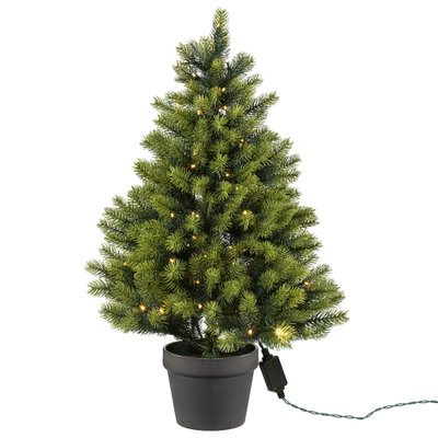Künstlicher Weihnachtsbaum im Topf mit LED-Beleuchtung, Höhe ca. 90 cm Künstlicher Weihnachtsbaum im Topf mit LED-Beleuchtung, Höhe ca. 90 cm