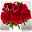 Blumenbund mit Pfingstrosen, 10er-Bund, rot, inkl. gratis Grußkarte