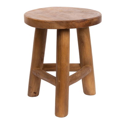 Wurzelholz-Hocker, light Wax, aus recyceltem Teakholz, Ø 35 cm, Höhe 42 cm Wurzelholz-Hocker, light Wax, aus recyceltem Teakholz, Ø 35 cm, Höhe 42 cm