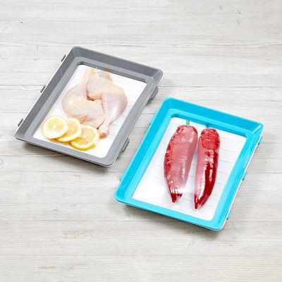 Frischhalteplatte 'Fresh & Clik', 2er-Set, blau/grau Frischhalteplatte 'Fresh & Clik', 2er-Set, blau/grau