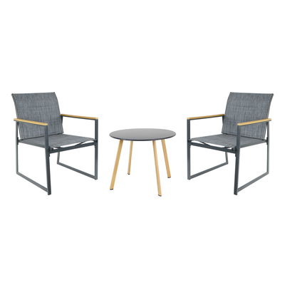 Bistroset 'Madrid', 3-tlg., grau