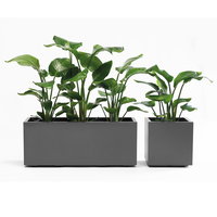 Euro 3 Plast Pflanzkasten 'Kebe', anthrazit, ca. 99,5 x 39,5 x H 39,5 cm