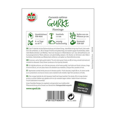 Gemüsesamen, Salatgurken 'Flamingo' Gemüsesamen, Salatgurken 'Flamingo'