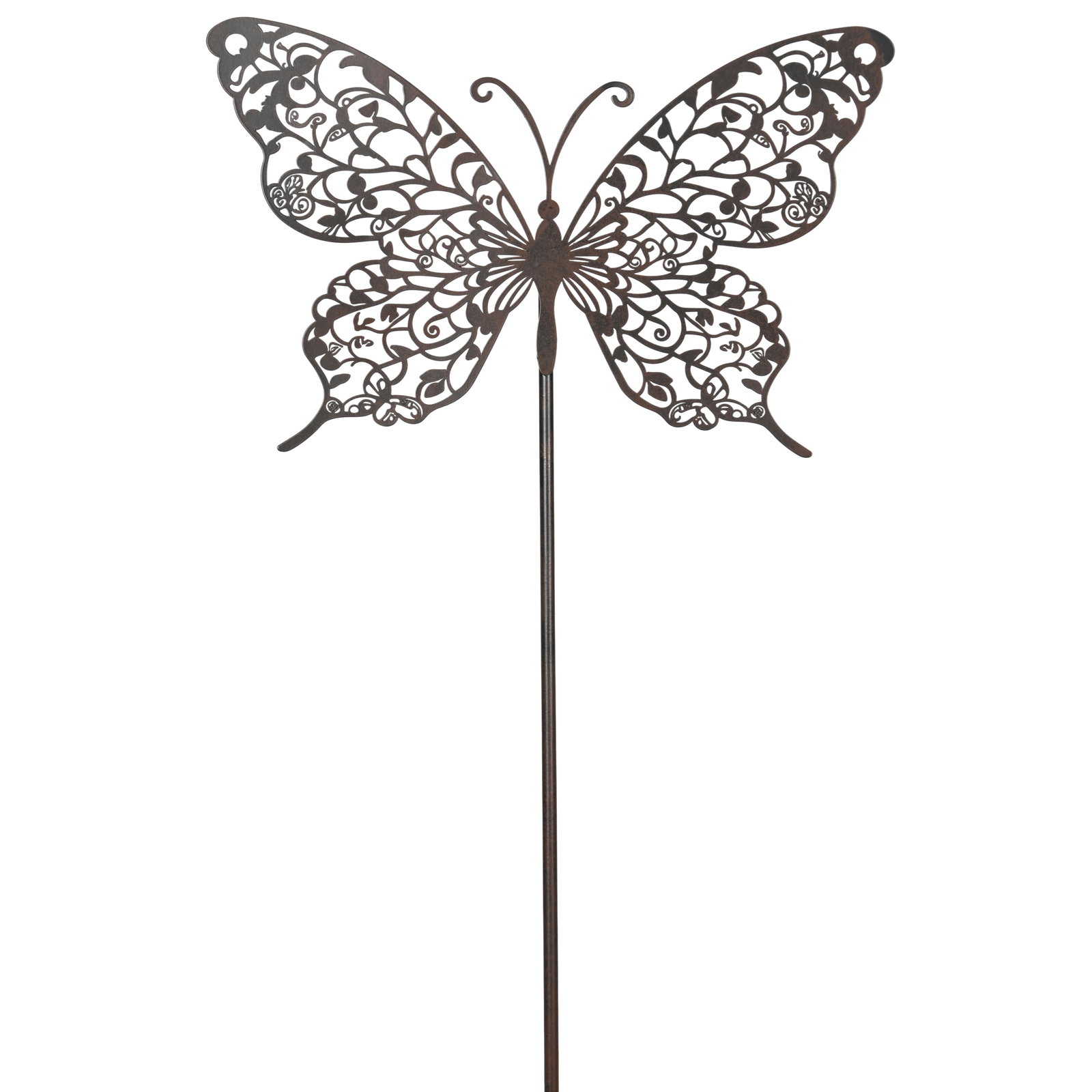 Schmetterling auf Stab, braun, Höhe ca. 108 cm Schmetterling auf Stab, braun, Höhe ca. 108 cm