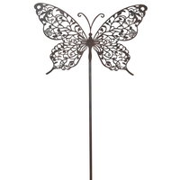 Schmetterling auf Stab, braun, Höhe ca. 108 cm Schmetterling auf Stab, braun, Höhe ca. 108 cm