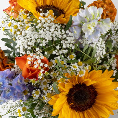 Blumenstrauß 'Golden Hour', handgebunden, Größe M