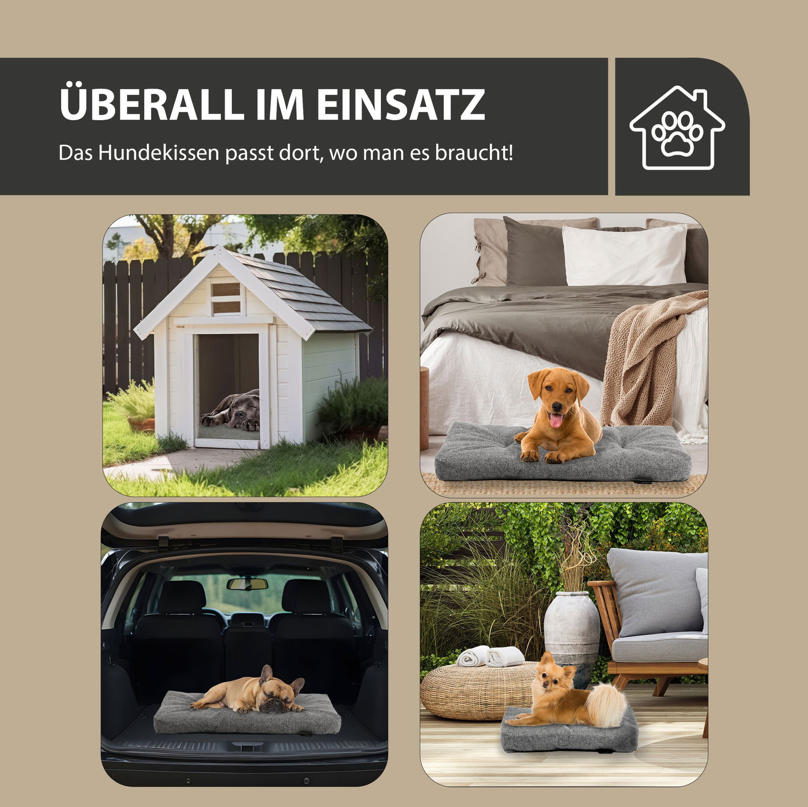 Silvio Design Tierkissen 'Ennie', grau, Größe 2, ca. 50 x 80 cm Silvio Design Tierkissen 'Ennie', grau, Größe 2, ca. 50 x 80 cm