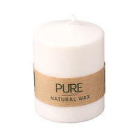 Kerze 'Pure', Safe Candle, Brenndauer ca. 41 h, natural, Wachs, 9 x 7 cm