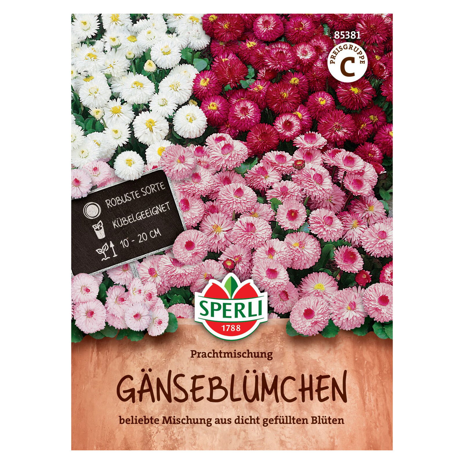 Sperli Gänseblümchensamenmischung 'Prachtmischung', weiß/rosa