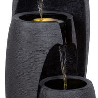 Kölle Brunnen 'Elly' inkl. Pumpe & Licht, grau, ca. 35 x 36 x 70,5 cm