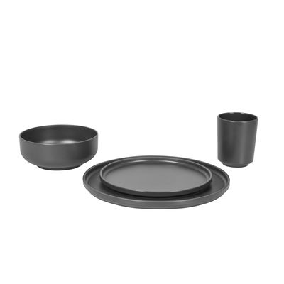 Bo-Camp Geschirrset 'Patom', 16tlg., anthrazit, Melamin Bo-Camp Geschirrset 'Patom', 16tlg., anthrazit, Melamin