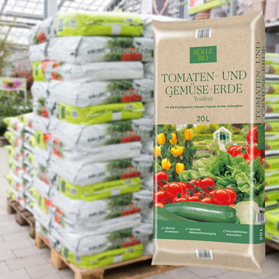 Kölle Bio Tomaten- & Gemüseerde, torffrei, 120 Sack á 20 l, gesamt 2400 Liter