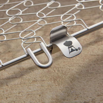 Weber® Fisch- und Gemüsehalter groß, Edelstahl, rechteckig Weber® Fisch- und Gemüsehalter groß, Edelstahl, rechteckig