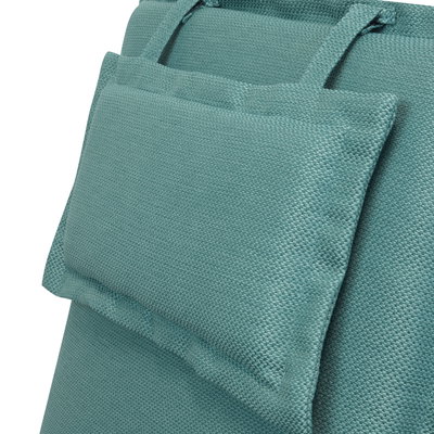 Kölles Beste Hochlehnerauflage 'Twist', petrol, ca. 120 x 50 cm