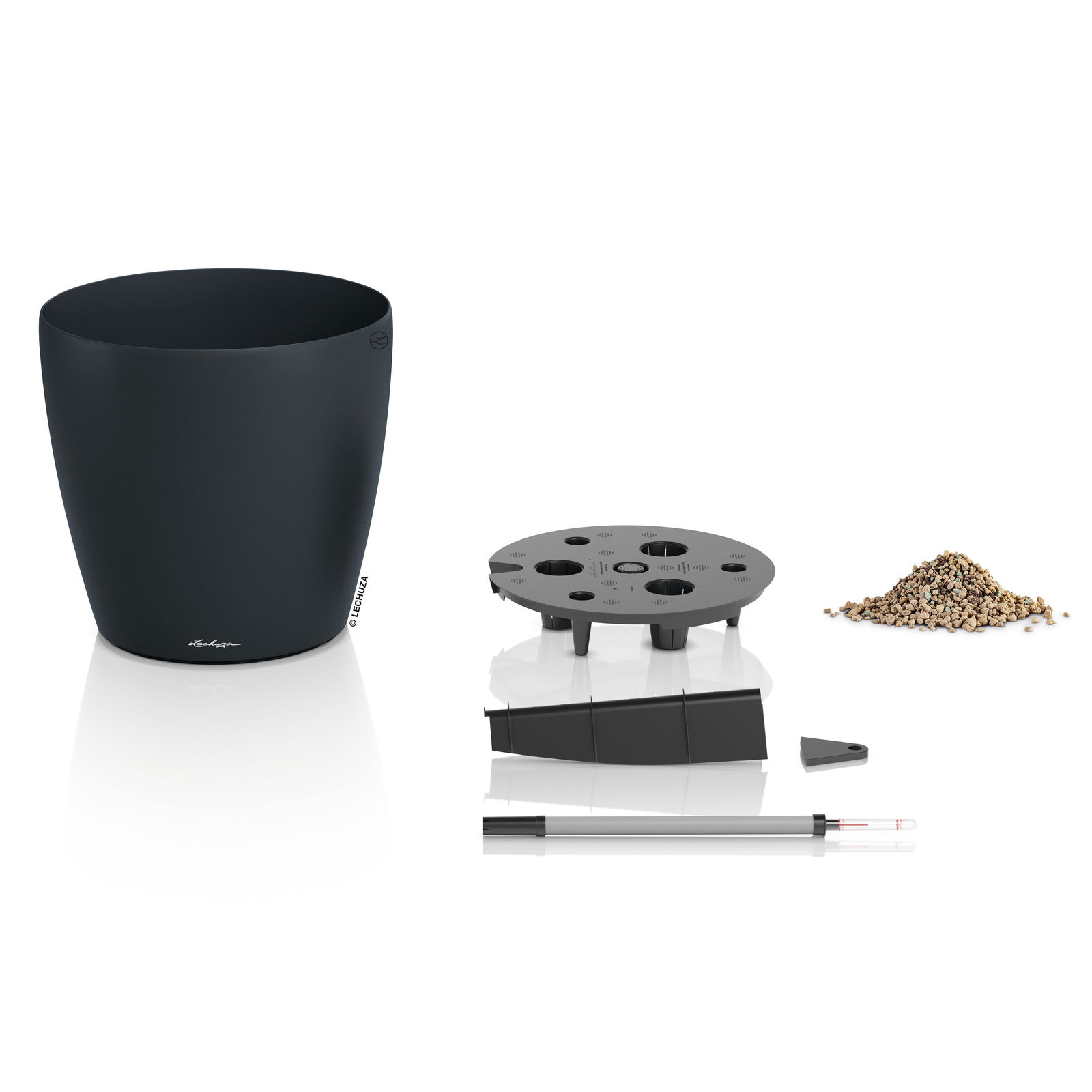 Lechuza Pflanzgefäß 'Classico Color 50', grau, ca. 49 x 49 x H 46,5 cm