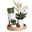 Geschenkset Orchidee & Sukkulente, weiß, inkl. Übertöpfen, Figur und Tablett