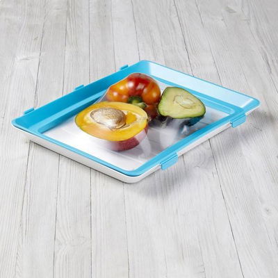 Frischhalteplatte 'Fresh & Clik', 2er-Set, blau/grau Frischhalteplatte 'Fresh & Clik', 2er-Set, blau/grau