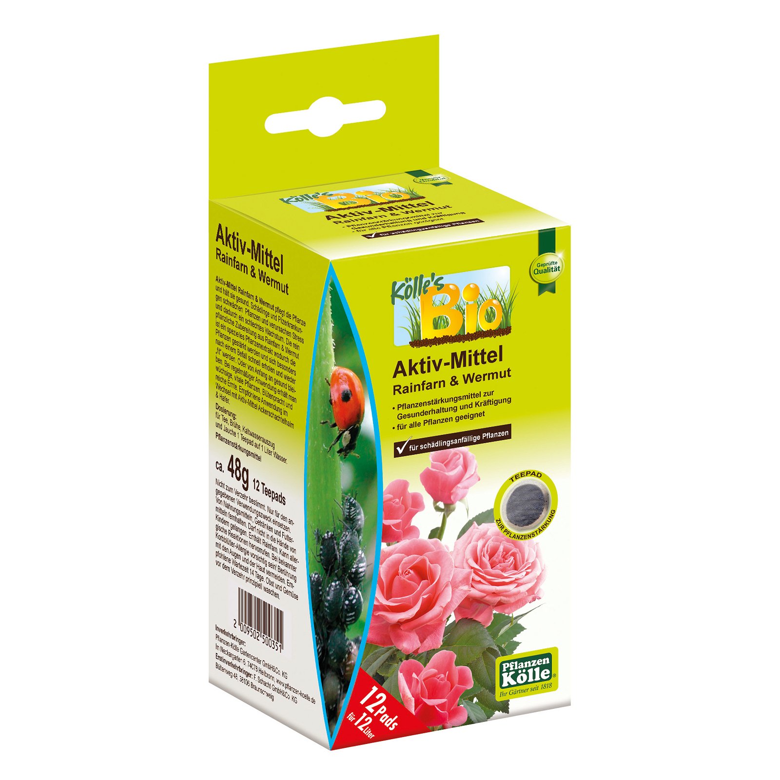 Kölle Bio Aktiv-Mittel Rainfarn & Wermut, 12 Teepads für 12 Liter