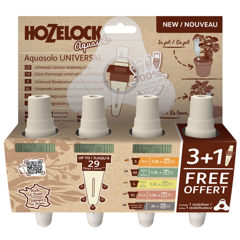Hozelock Aquasolo Universal Bewässerungskegel, grün, 4 Kegel