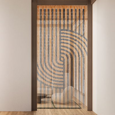 Conacord Dekovorhang 'Japandi', beige/schwarz, ca. 200 x 90 cm Conacord Dekovorhang 'Japandi', beige/schwarz, ca. 200 x 90 cm