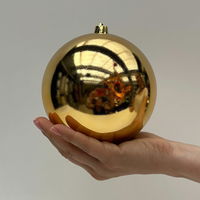 Christbaumkugel, gold, Kunststoff, Ø 14 cm