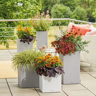 Lechuza 'Canto Stone 30 low', quarzweiß, ca. 30 x 30 x H 30 cm