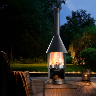 Buschbeck Edelstahlkamin 'Melbourne', dunkelgrau, Höhe ca. 230 cm Buschbeck Edelstahlkamin 'Melbourne', dunkelgrau, Höhe ca. 230 cm