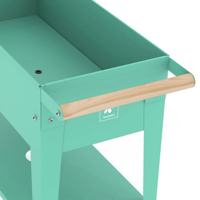 Hochbeet-Trolley mit Rädern, mint, Metall, 75 x 35 x 80 cm, 47 l Hochbeet-Trolley mit Rädern, mint, Metall, 75 x 35 x 80 cm, 47 l