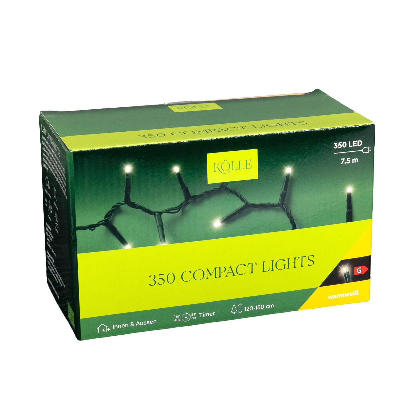Kölle LED Lichterkette Compact Lights, warmweiß, 350 LEDs, Länge ca. 7,5 m
