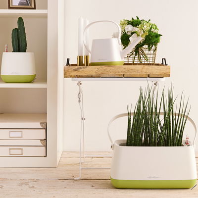 Lechuza 'Yula' Gießkanne, weiß/pistaziengrün seidenmatt, 1,7 Liter