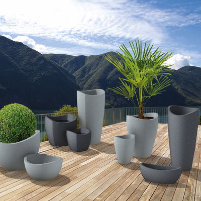 Scheurich Pflanzschale 'Wave Globe', schwarz granit, ca. 56 x 23 cm