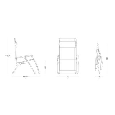 Lafuma Relaxsessel 'R Clip', kirsche