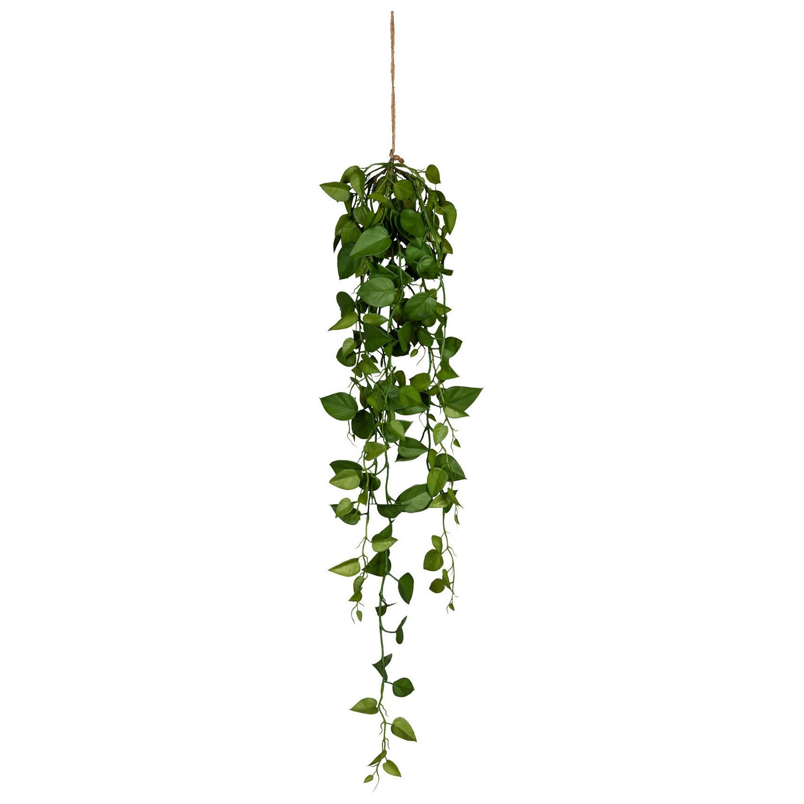 Künstlicher Philodendron-Hängezopf, 7 Stängel, grün, ca. 95 cm