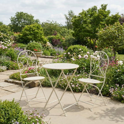 Klapptisch 'Neta', creme, ca. Ø60 x H70 cm