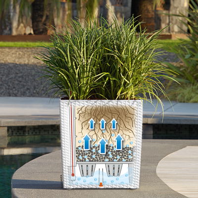 Lechuza 'Cube Cottage 50', lichtgrau, ca. 49 x 49 x H 49,5 cm