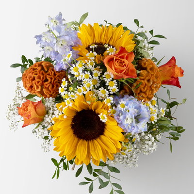 Blumenstrauß 'Golden Hour', handgebunden, Größe M